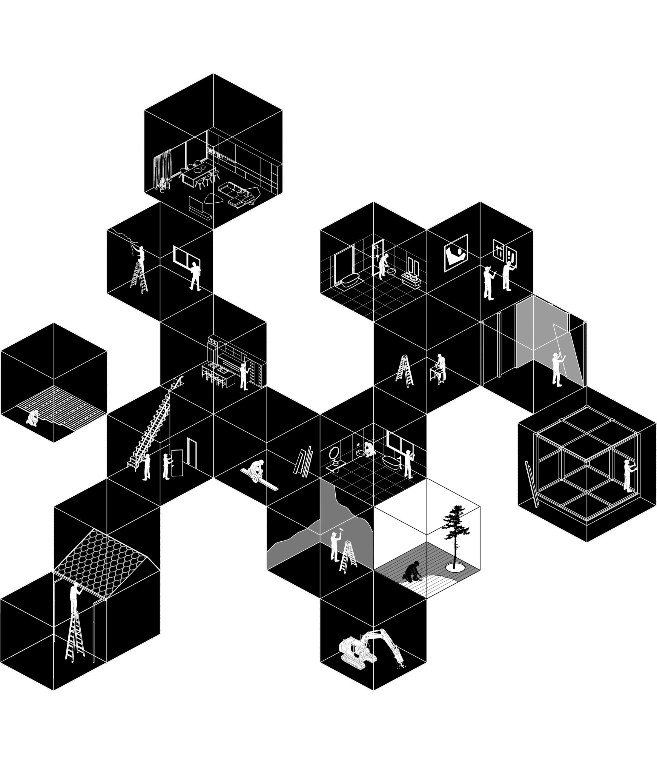 Washing, staining, sealing